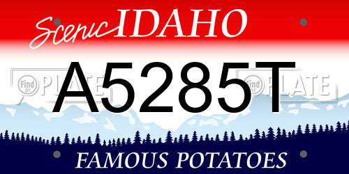 A5285T Idaho License Plate