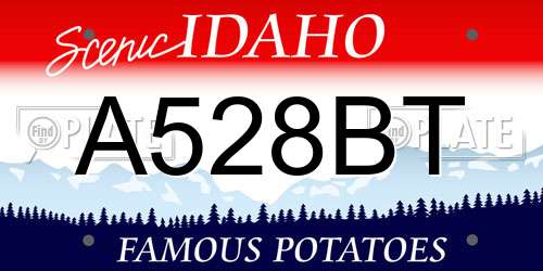A528BT Idaho License Plate