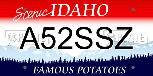 A52SSZ Idaho License Plate