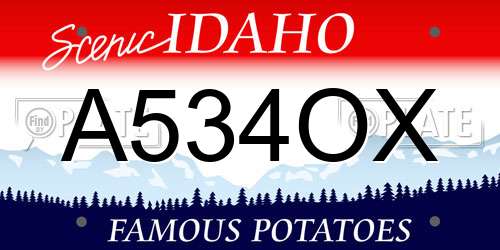 A534OX Idaho License Plate