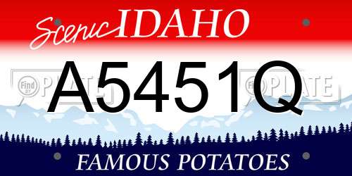 A5451Q Idaho License Plate