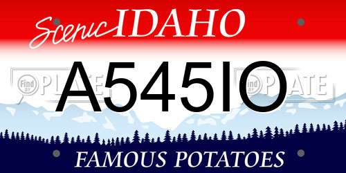 A545IO Idaho License Plate