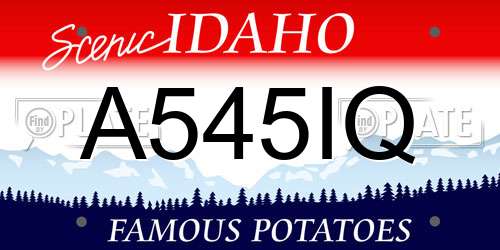 A545IQ Idaho License Plate