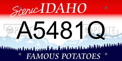 A5481Q Idaho License Plate