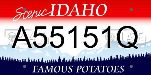 A55151Q Idaho License Plate