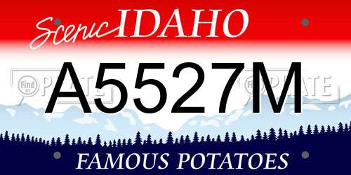 A5527M Idaho License Plate