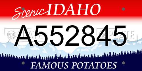 A552845 Idaho License Plate