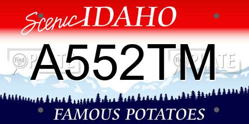 A552TM Idaho License Plate