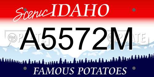 A5572M Idaho License Plate