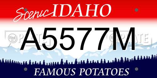 A5577M Idaho License Plate