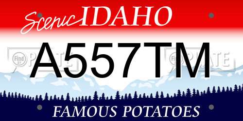 A557TM Idaho License Plate