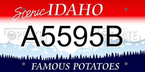 A5595B Idaho License Plate