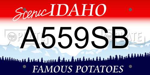 A559SB Idaho License Plate