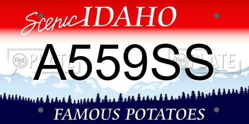 A559SS Idaho License Plate