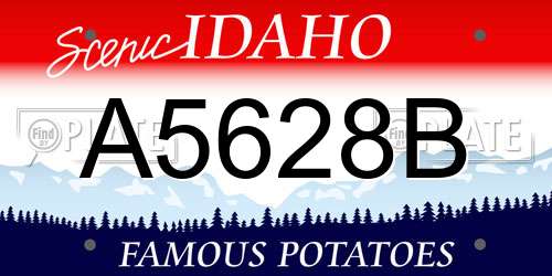 A5628B Idaho License Plate