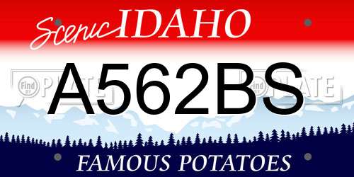 A562BS Idaho License Plate