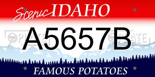 A5657B Idaho License Plate