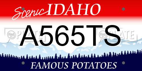 A565TS Idaho License Plate
