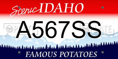 A567SS Idaho License Plate