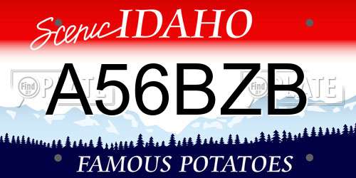 A56BZB Idaho License Plate