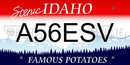 A56ESV Idaho License Plate
