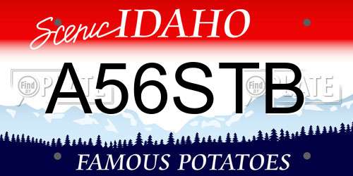 A56STB Idaho License Plate