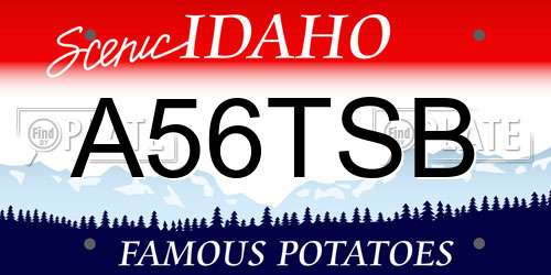 A56TSB Idaho License Plate