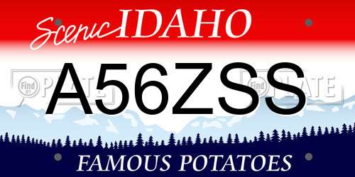 A56ZSS Idaho License Plate
