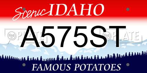 A575ST Idaho License Plate