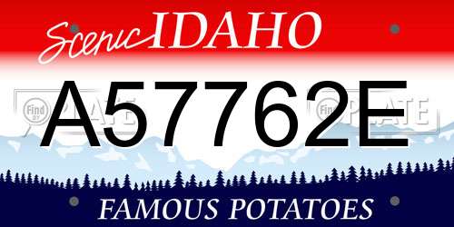 A57762E Idaho License Plate