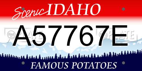 A57767E Idaho License Plate
