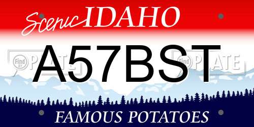 A57BST Idaho License Plate
