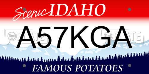 A57KGA Idaho License Plate