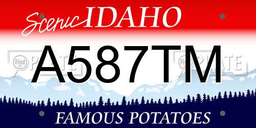 A587TM Idaho License Plate