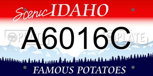 A6016C Idaho License Plate