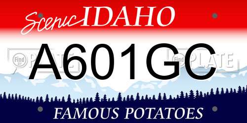 A601GC Idaho License Plate