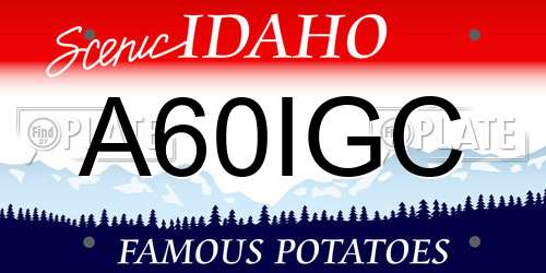A60IGC Idaho License Plate
