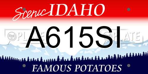 A615SI Idaho License Plate