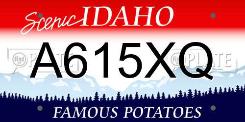 A615XQ Idaho License Plate