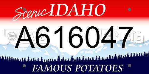 A616047 Idaho License Plate
