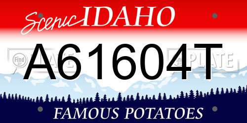 A61604T Idaho License Plate