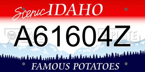 A61604Z Idaho License Plate