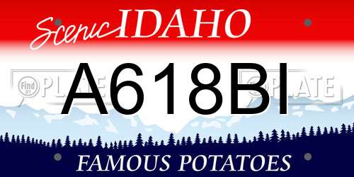A618BI Idaho License Plate