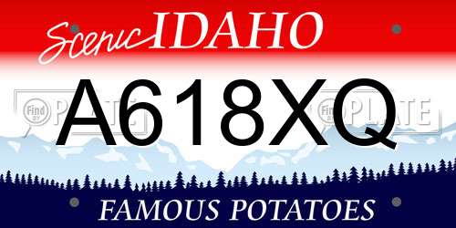 A618XQ Idaho License Plate