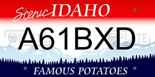 A61BXD Idaho License Plate