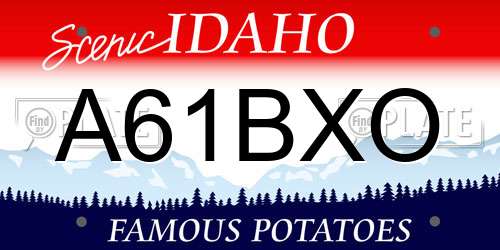 A61BXO Idaho License Plate