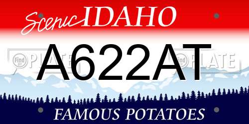 A622AT Idaho License Plate