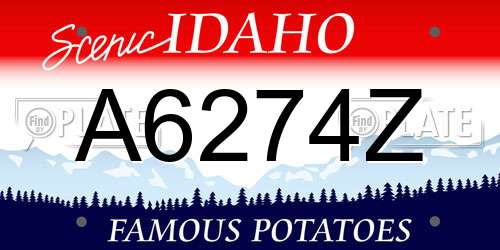 A6274Z Idaho License Plate