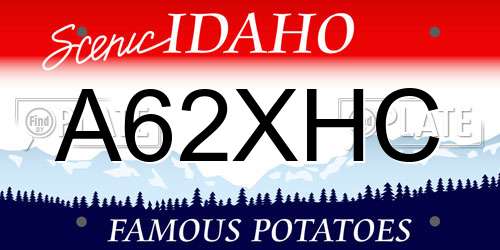 A62XHC Idaho License Plate