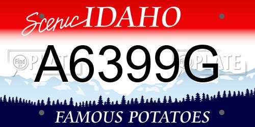 A6399G Idaho License Plate